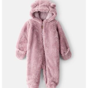 Meg Carter Designs Pink Fuzzy Bodysuit